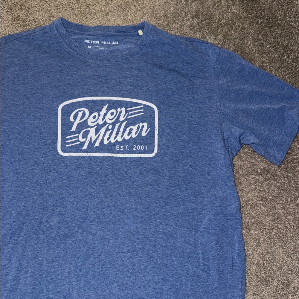 Peter Millar Heathered Blue Graphic Tee